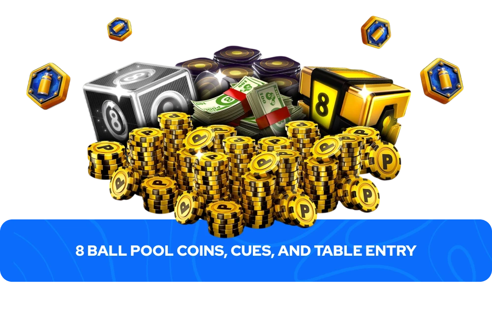 8 Ball Pool Coins, Cues, and Table Entry