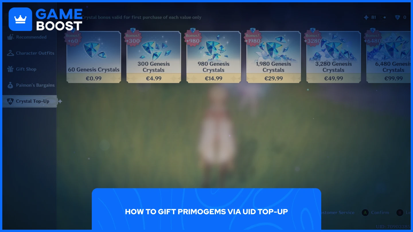 una imagen de la recarga de cristales génesis