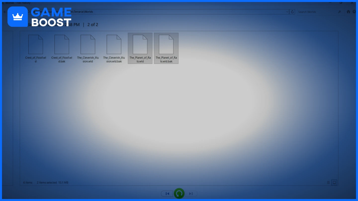 a picture of two selected save files
