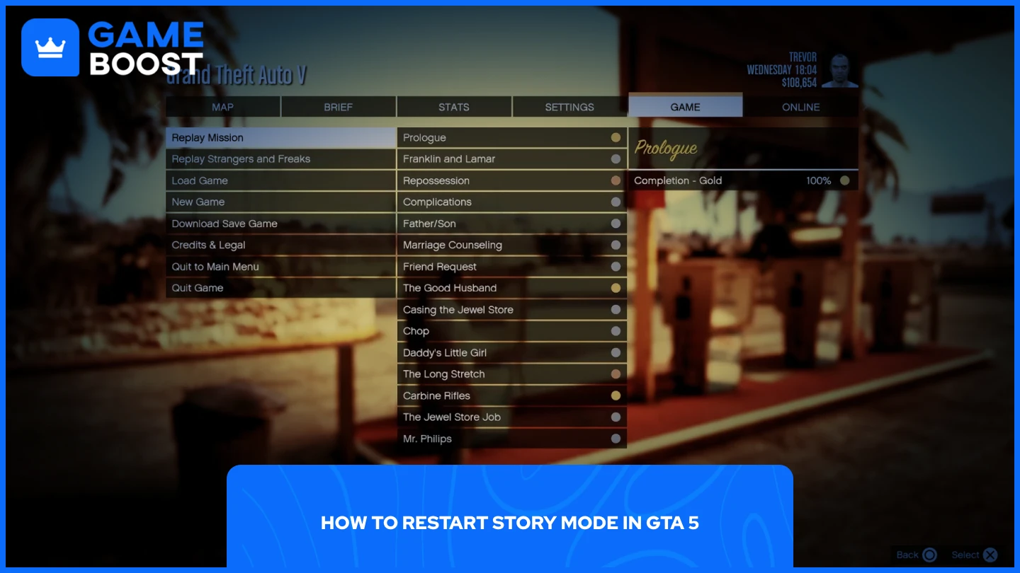 una imagen del menú de gta v