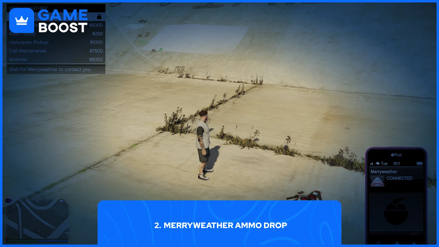 una imagen del menú de interacción de Merryweather