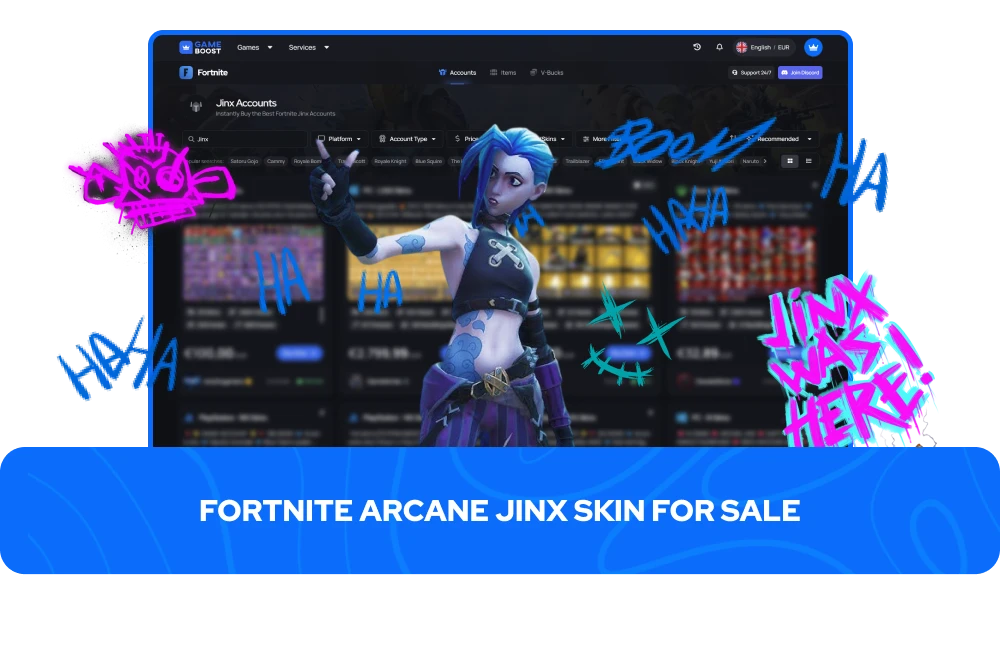 Fortnite Arcane Jinx Skin for Sale