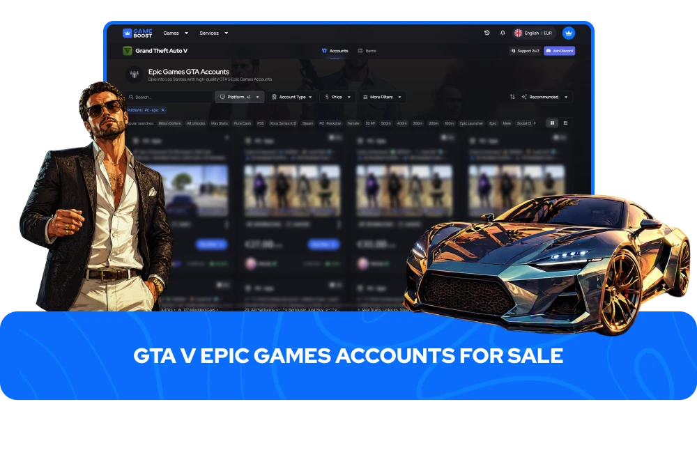 GTA V Epic Games Accounts For Sale