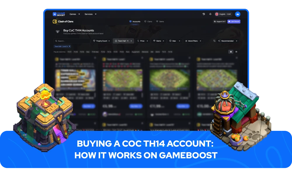 BuyIng a CoC TH14 Account How It Works on GameBoost