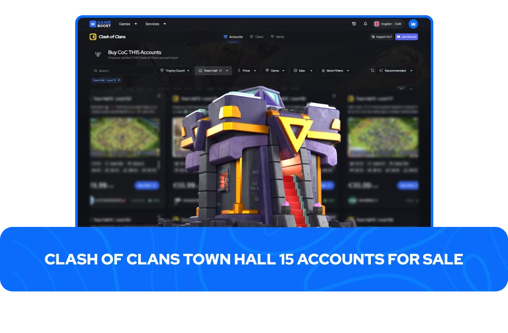 Clash of Clans Town Hall 15 Accounts til salg