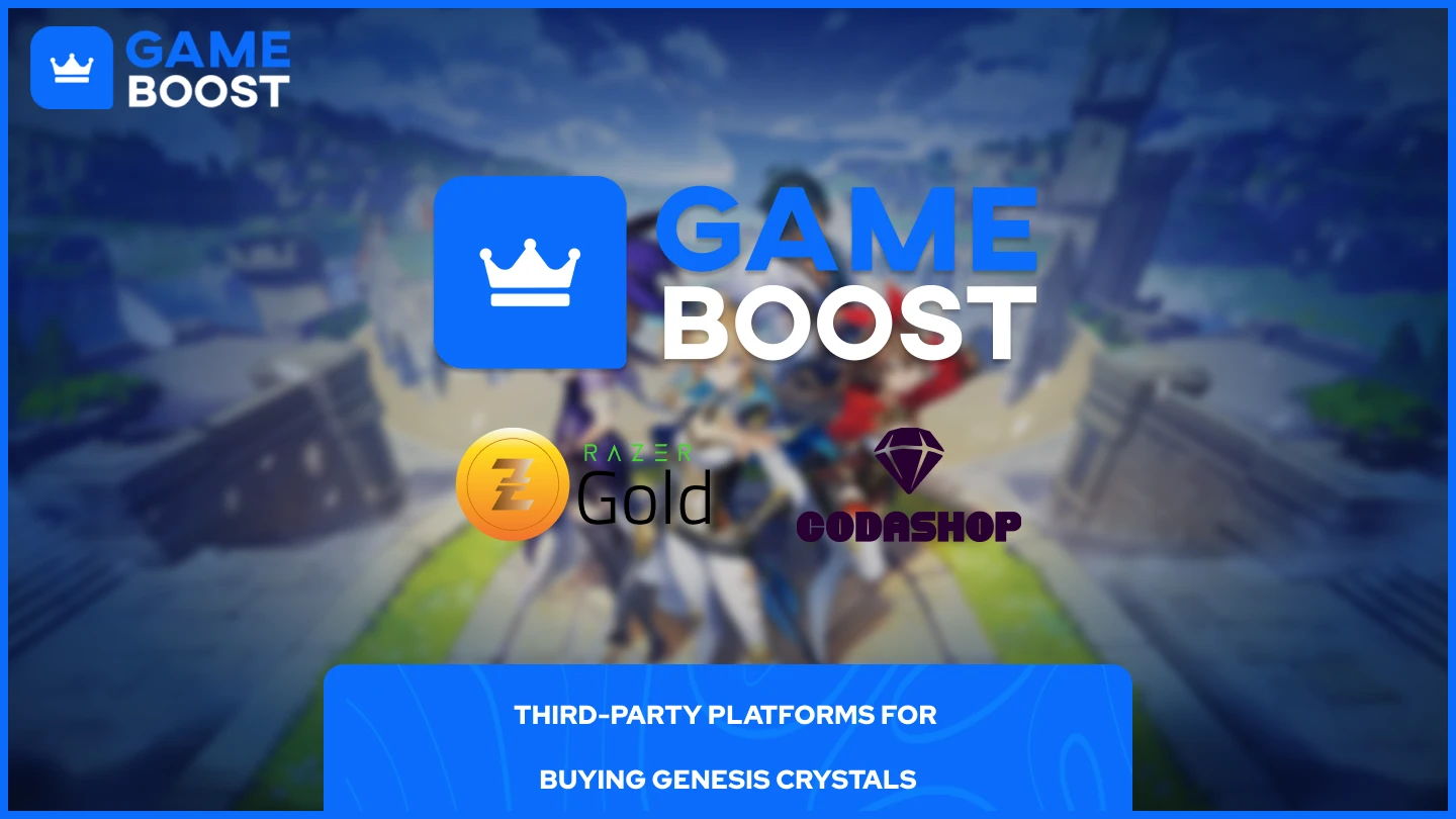 a picture of gameboost, razer gold, and codashop logos