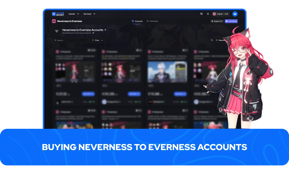 Kj&oslash;p av Neverness til Everness-kontoer