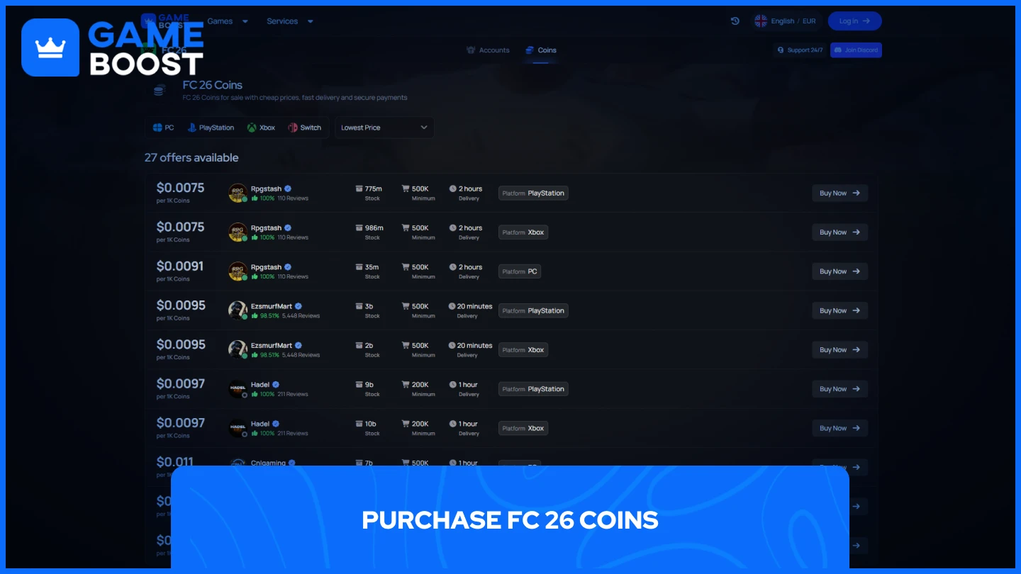 a picture of gameboost fc 26 coins