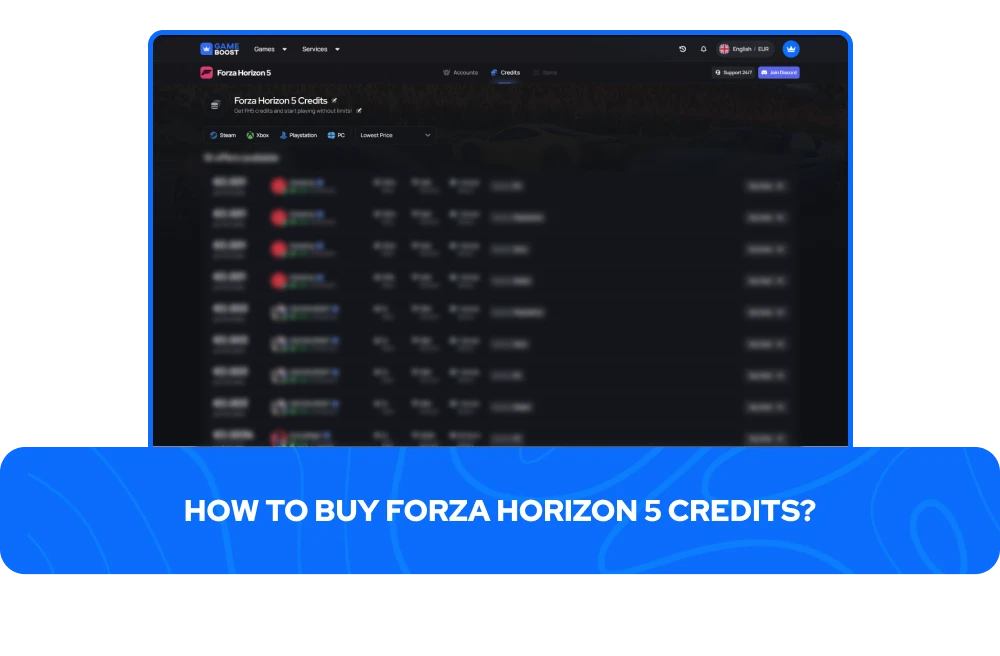 forza horizon 5 credits for sale