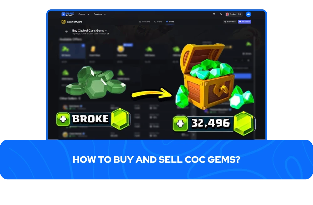 clash of clans gems for sale