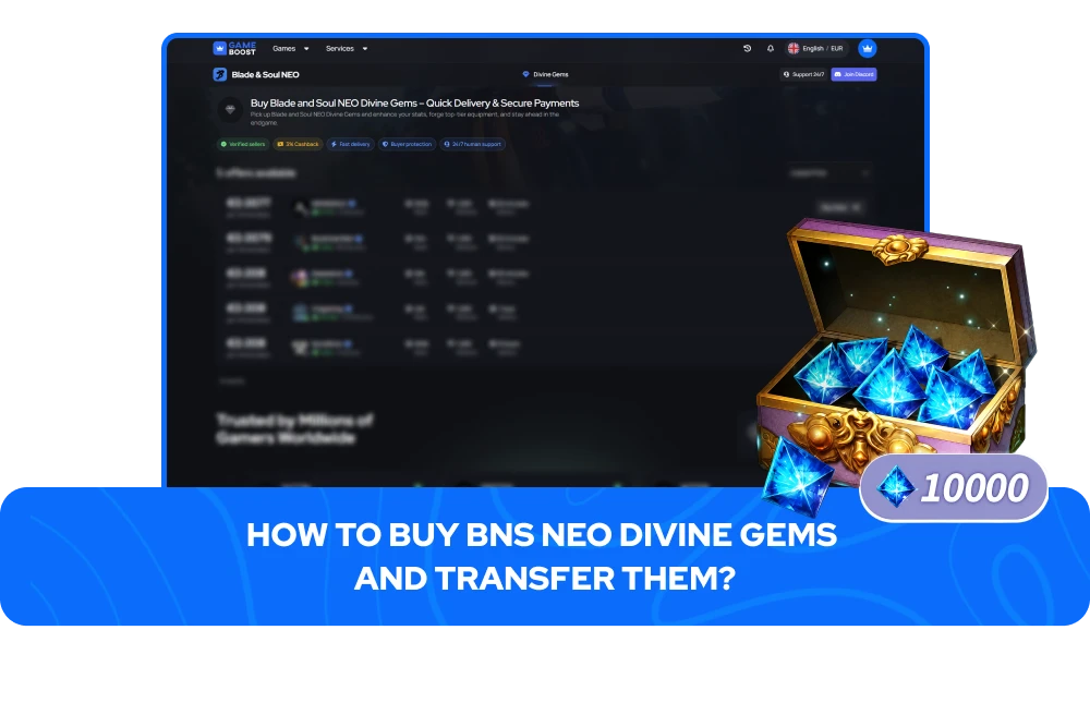 GameBoost Gemas Divinas BNS NEO en venta