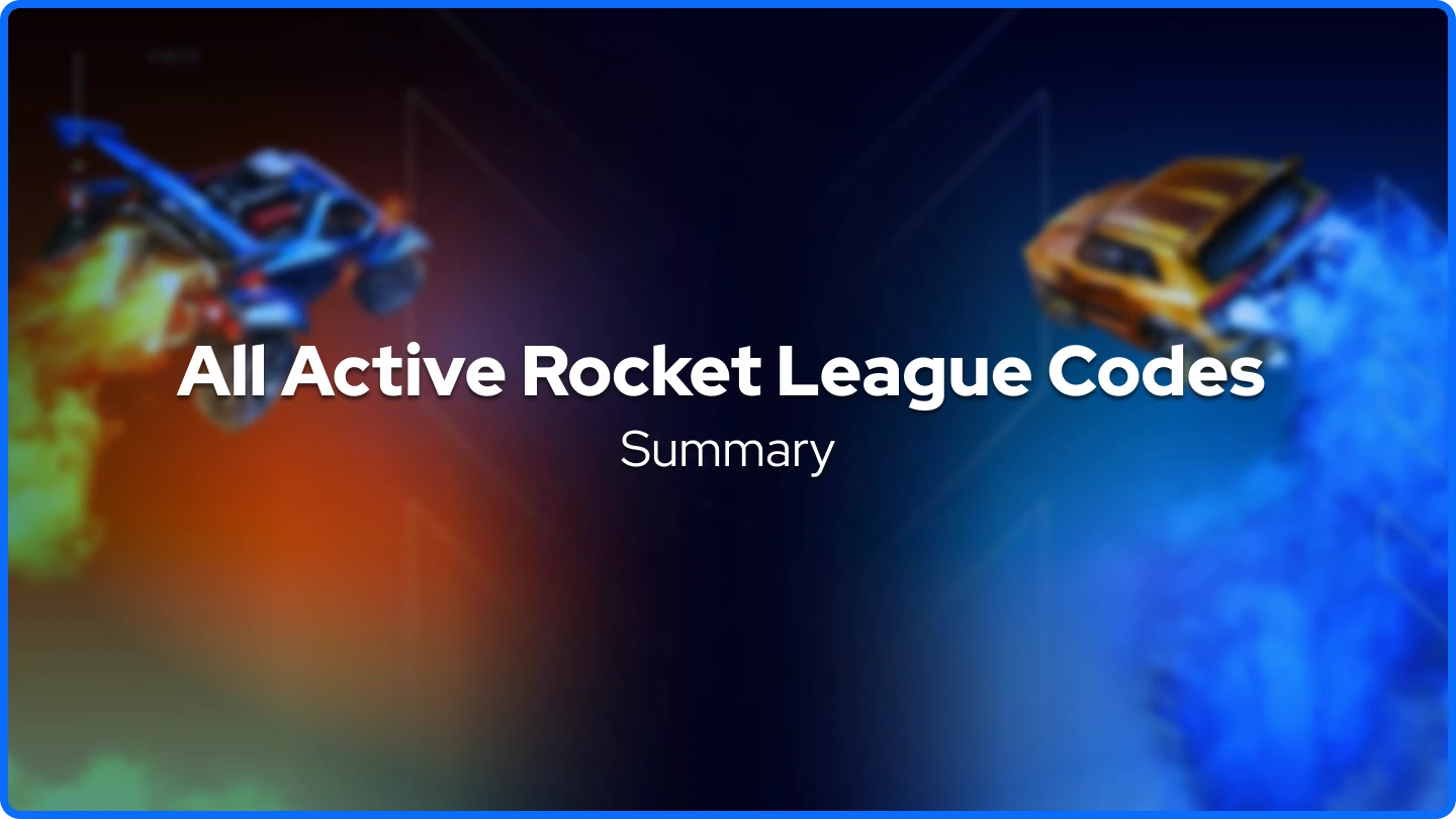 All Active Rocket League Codes Summary