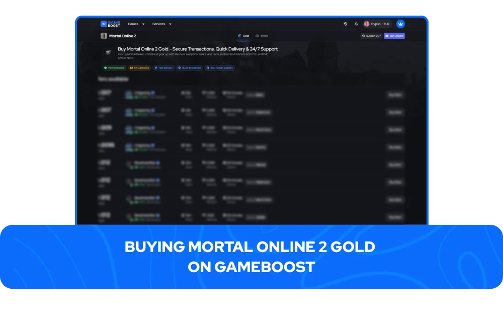 Mortal Online 2 ทองสำหรับขาย