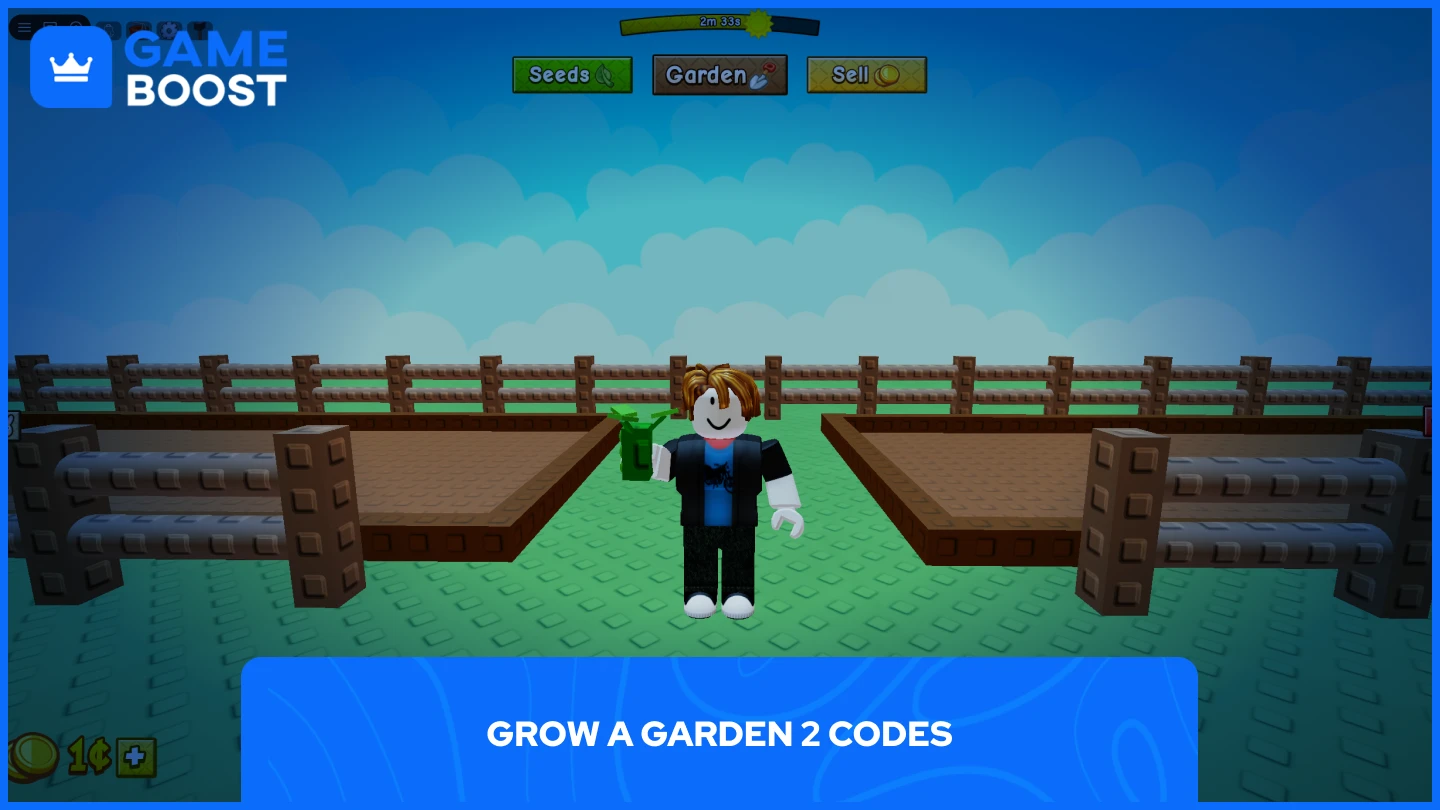 een afbeelding van een speler die een zaadje vasthoudt in grow a garden 2