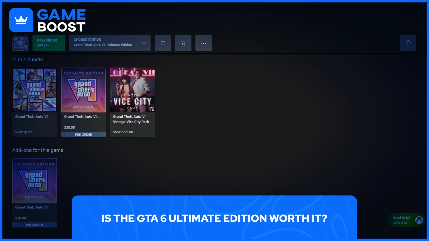 et billede af gta 6 ultimate edition side på xbox