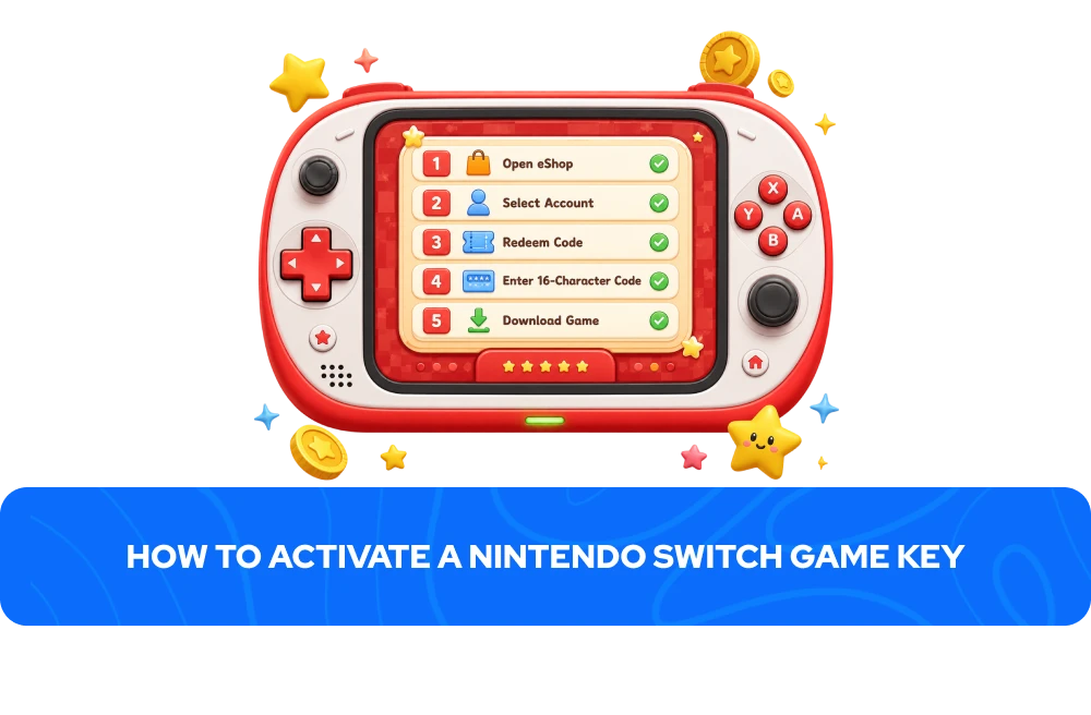 kako aktivirati nintendo switch igra ključ