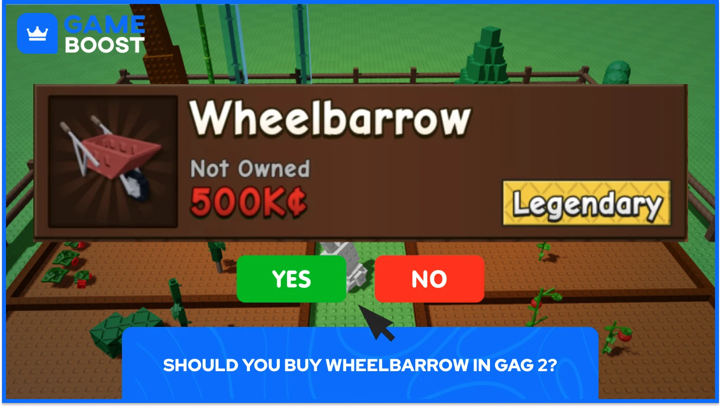 Buying Wheelbarrow in GaG 2