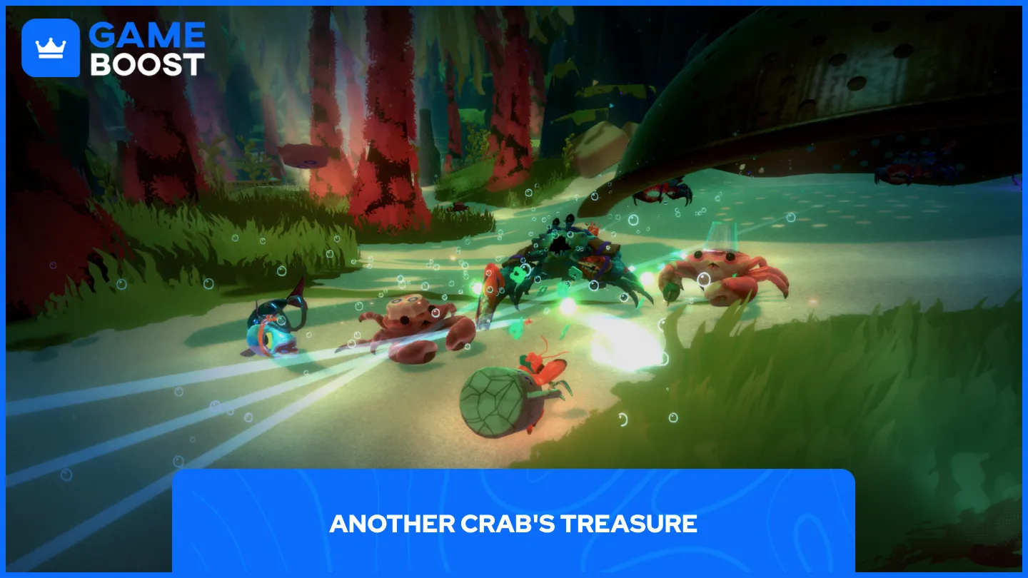 Another Crab's Treasure main character fighting monsters