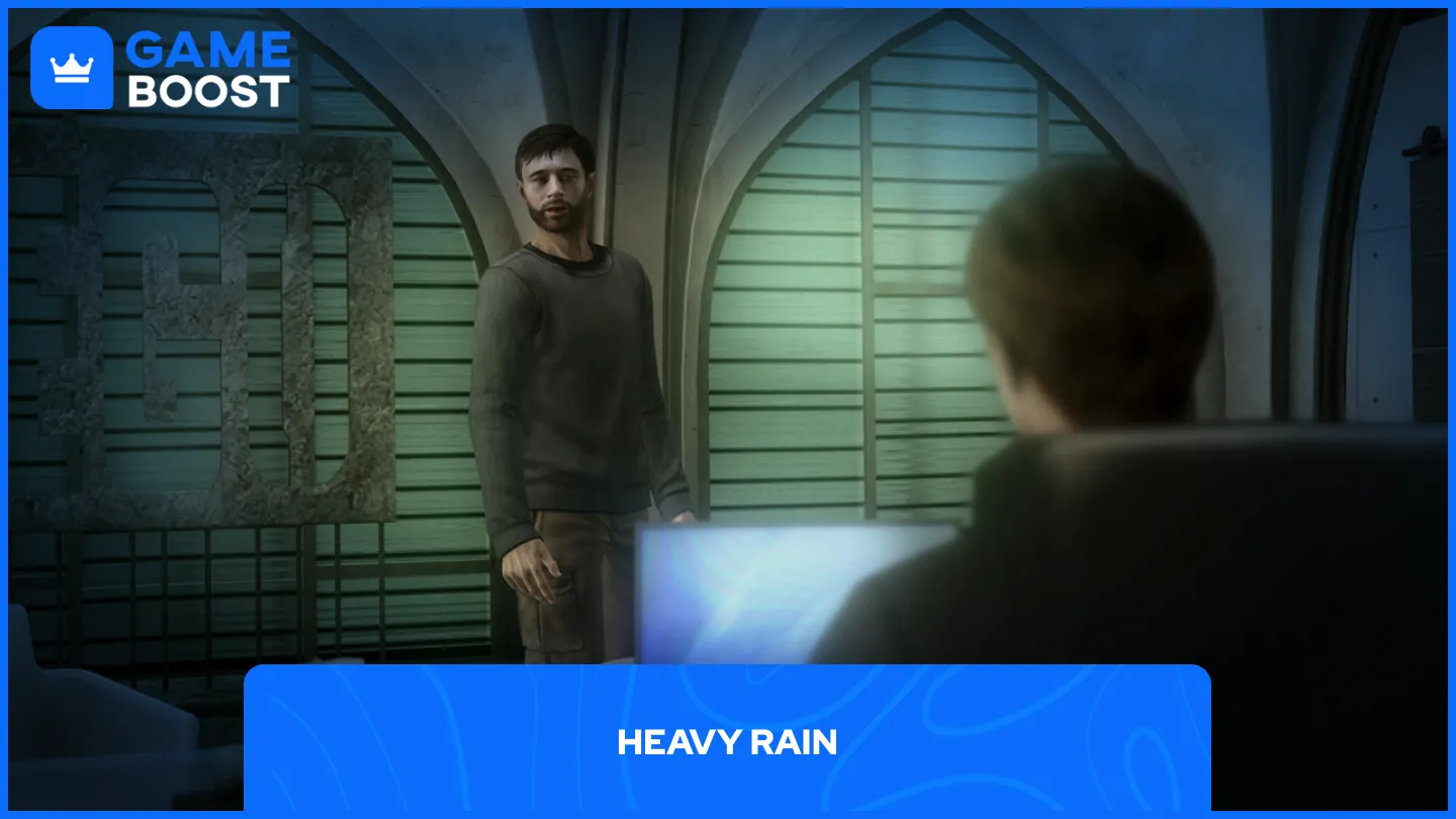tangkapan layar gameplay heavy rain