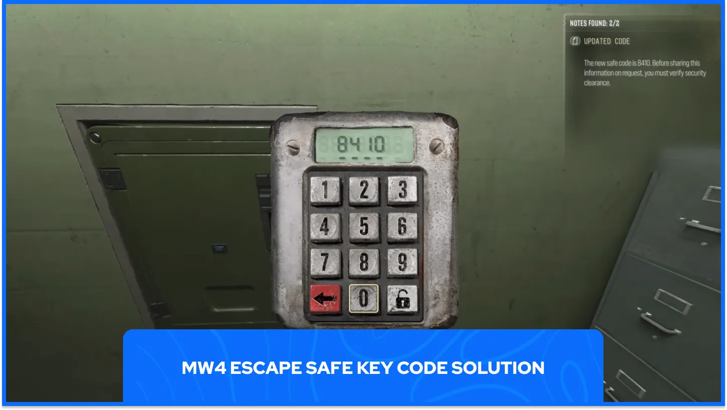 MW4 Escape Safe Key Code