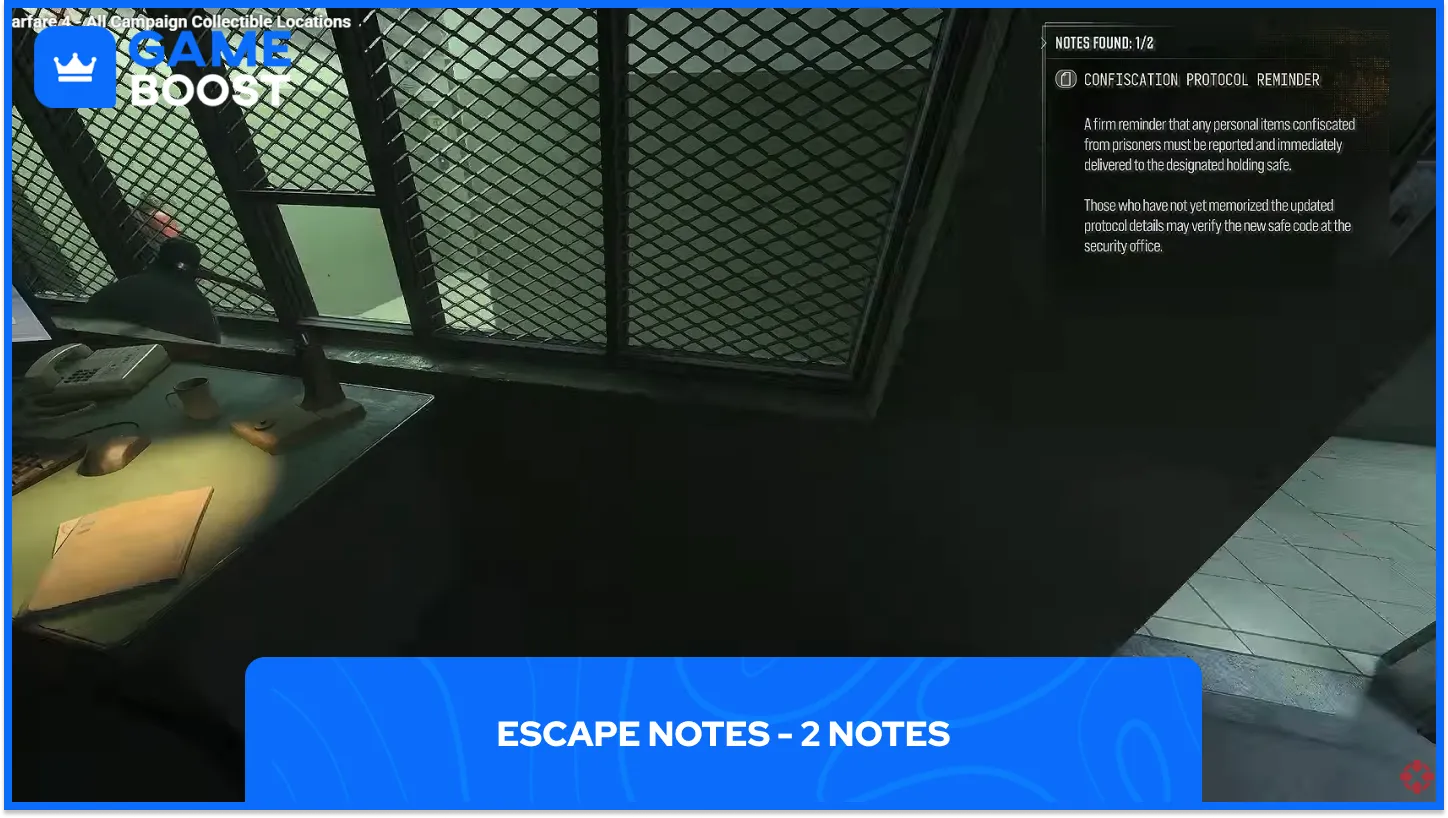 Call of Duty Mission 13 Escape Notes 