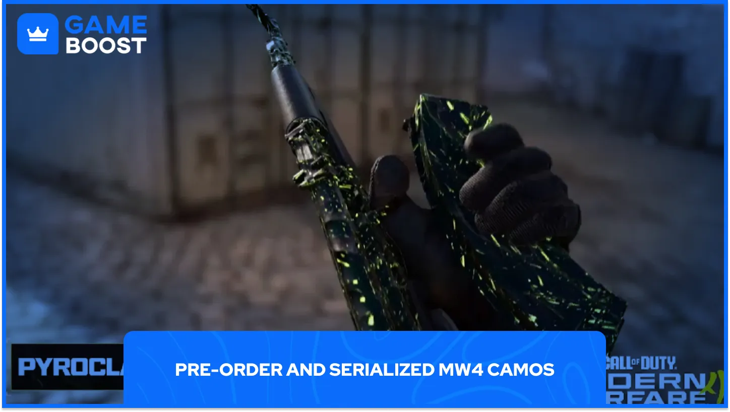 Pre-Order and Serialized MW4 Camos