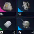 10 survivor + 10 medium shleld + 30 Showstopper + 50 HERBAL BANDAGE