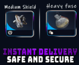 x10 Medium Shield + 15x Heavy fuse grenade