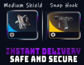 5x Medium Shield + 5x Snap Hook