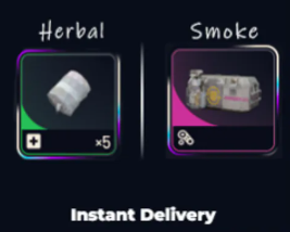 10x Tactical Mk3 Smoke + 50x Herbal bandage