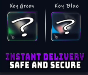 10x Random Green key + 10x Random Blue key