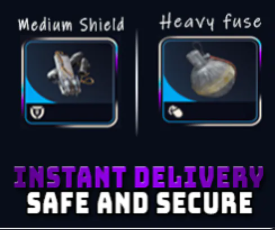 x20 Medium Shield + 30x Heavy fuse grenade