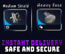 x20 Medium Shield + 30x Heavy fuze grenade