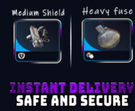 x10 Medium Shield + 15x Heavy fuze grenade