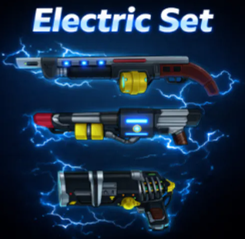 ELECTRIC SET (REVOLVER, TACTICAL, DOUBLE BARREL) - DA HOOD / DAHOOD / DH
