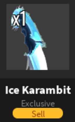 Ice Karambit Knife | Da Hood | Roblox