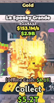 ✨ 153.1M/s ⭐ Gold La Spooky Grande - 1 Trait Secret | Steal A Brainrot ⚡ FAST DELIVERY ⚡