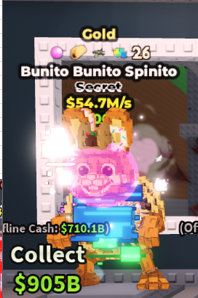 ✨ 54.7M/s ⭐ Gold Bunito Bunito Spinito Secret | Steal A Brainrot ⚡ FAST DELIVERY⚡