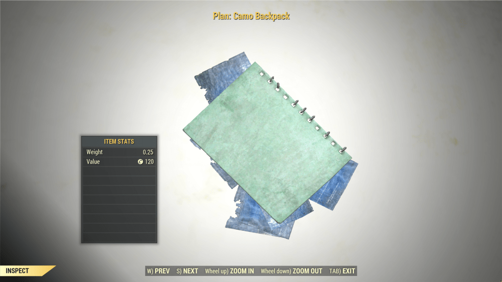 [ PC] Plan: Camo Backpack (instant delivery)
