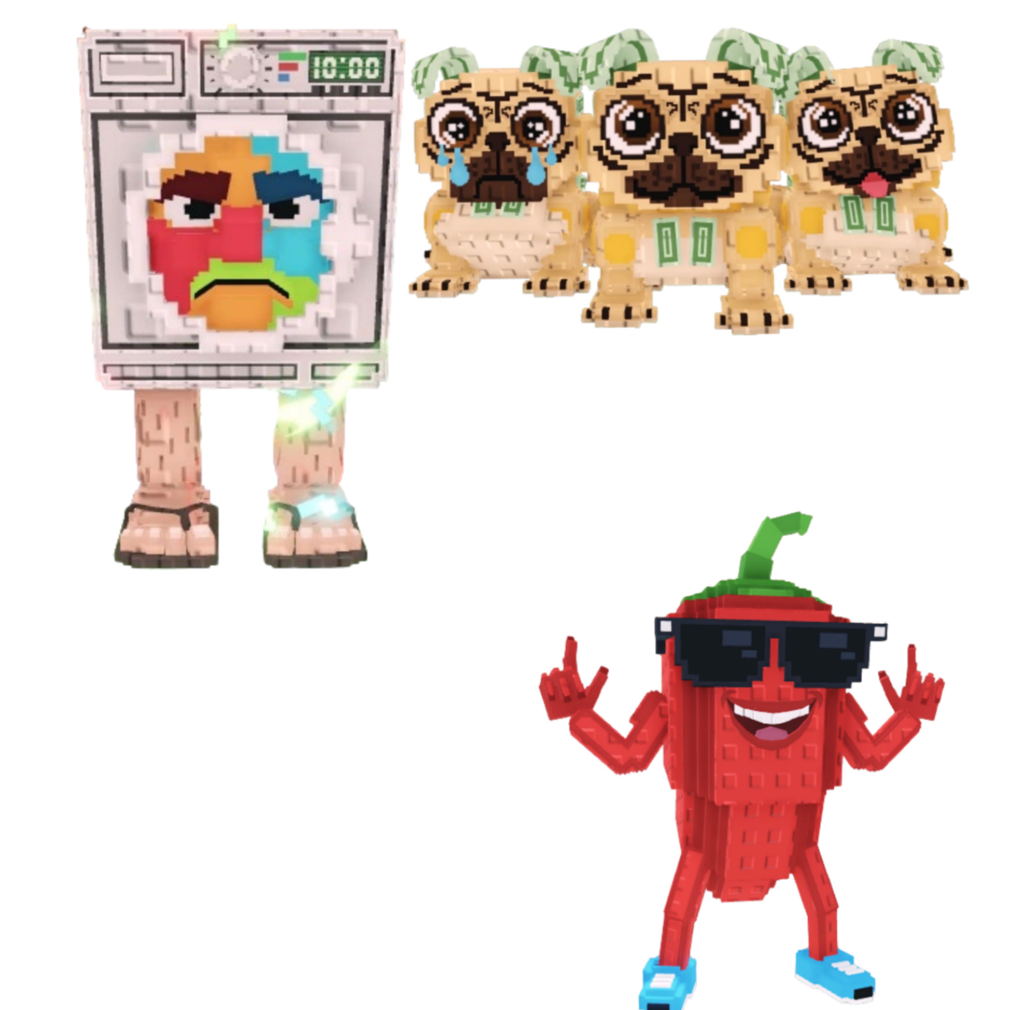 [BUNDLE] - 🐐 1x Lavadorito Spinito 🐐 1x Chillin Chili 🐐 1x Los Puggies