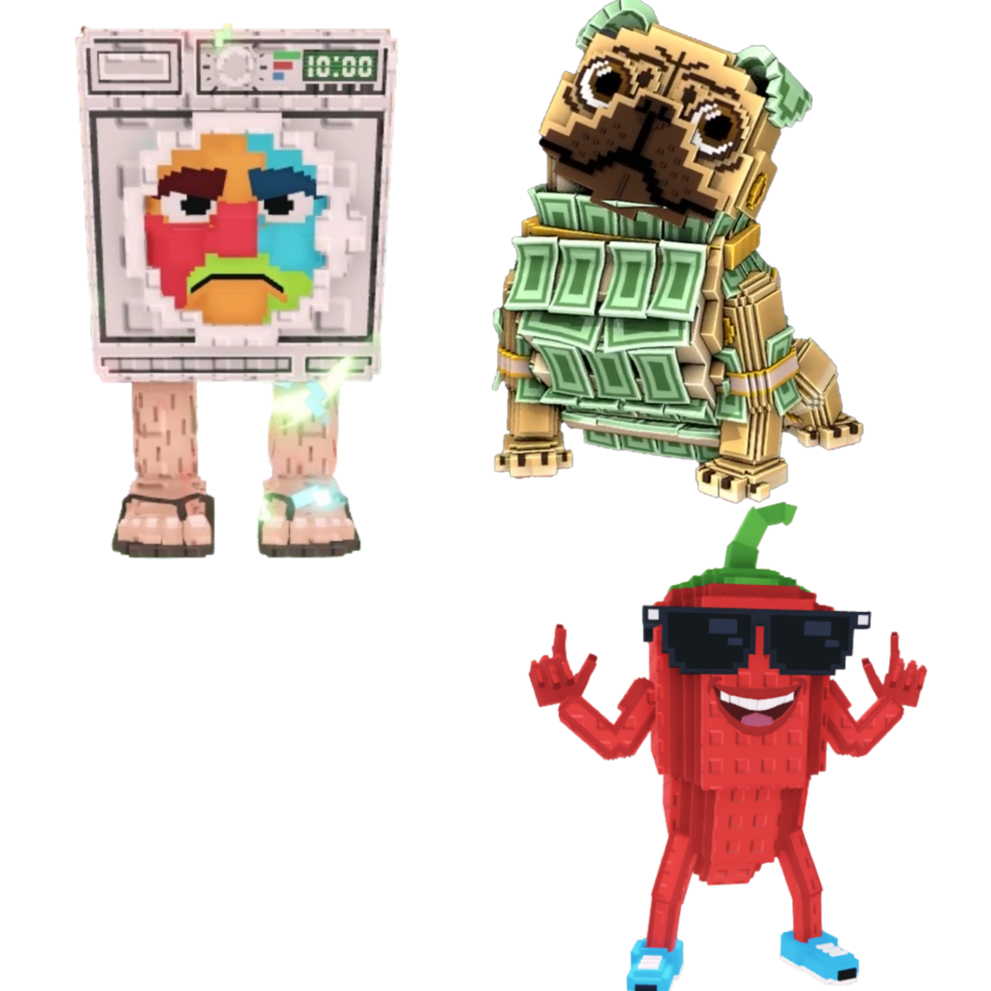 [BUNDLE] - 🐘 1x Lavadorito Spinito 🐘 1x Chillin Chili 🐘 1x Money Money Puggy