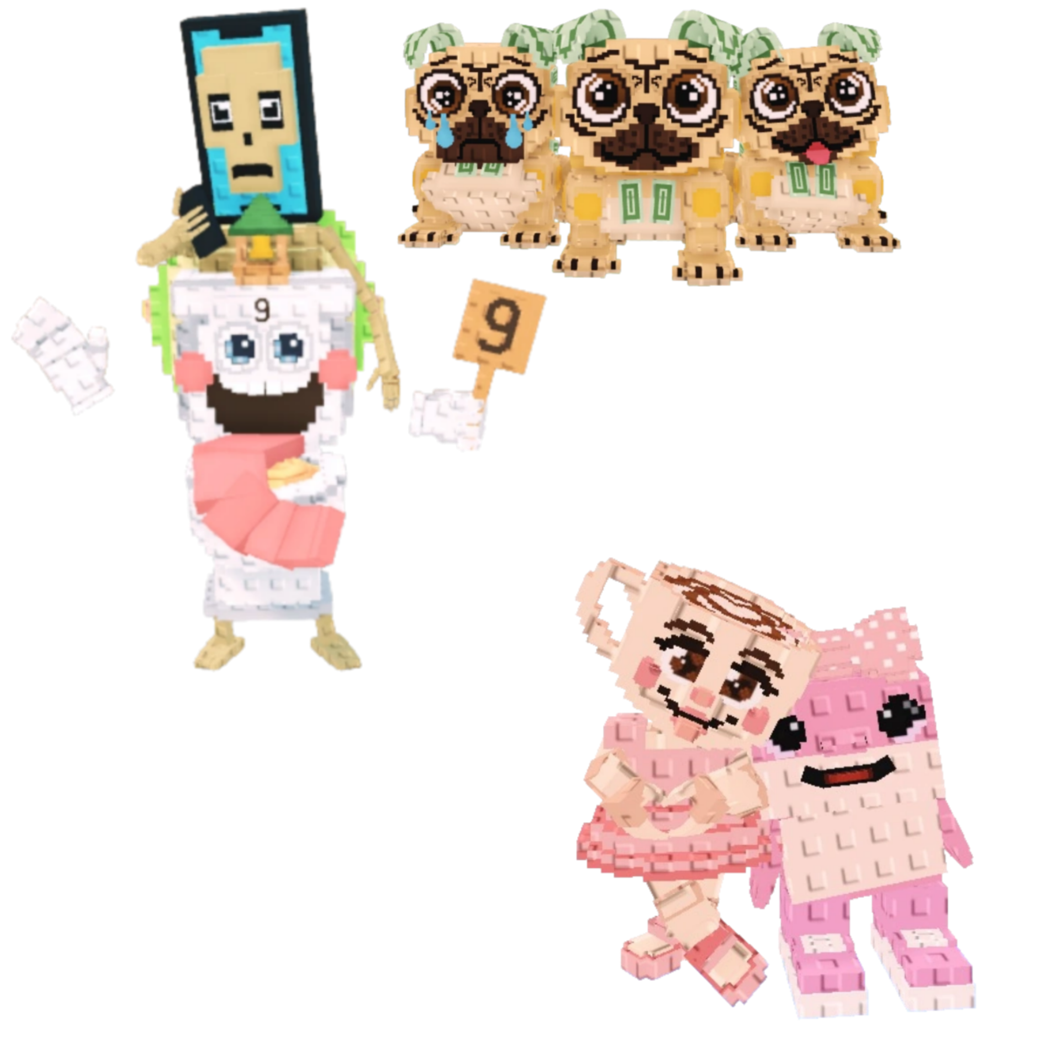 [BUNDLE] - 🎋 1x La Secret Combinasion 🎋 1x Los Puggies 🎋 1x Las Sis