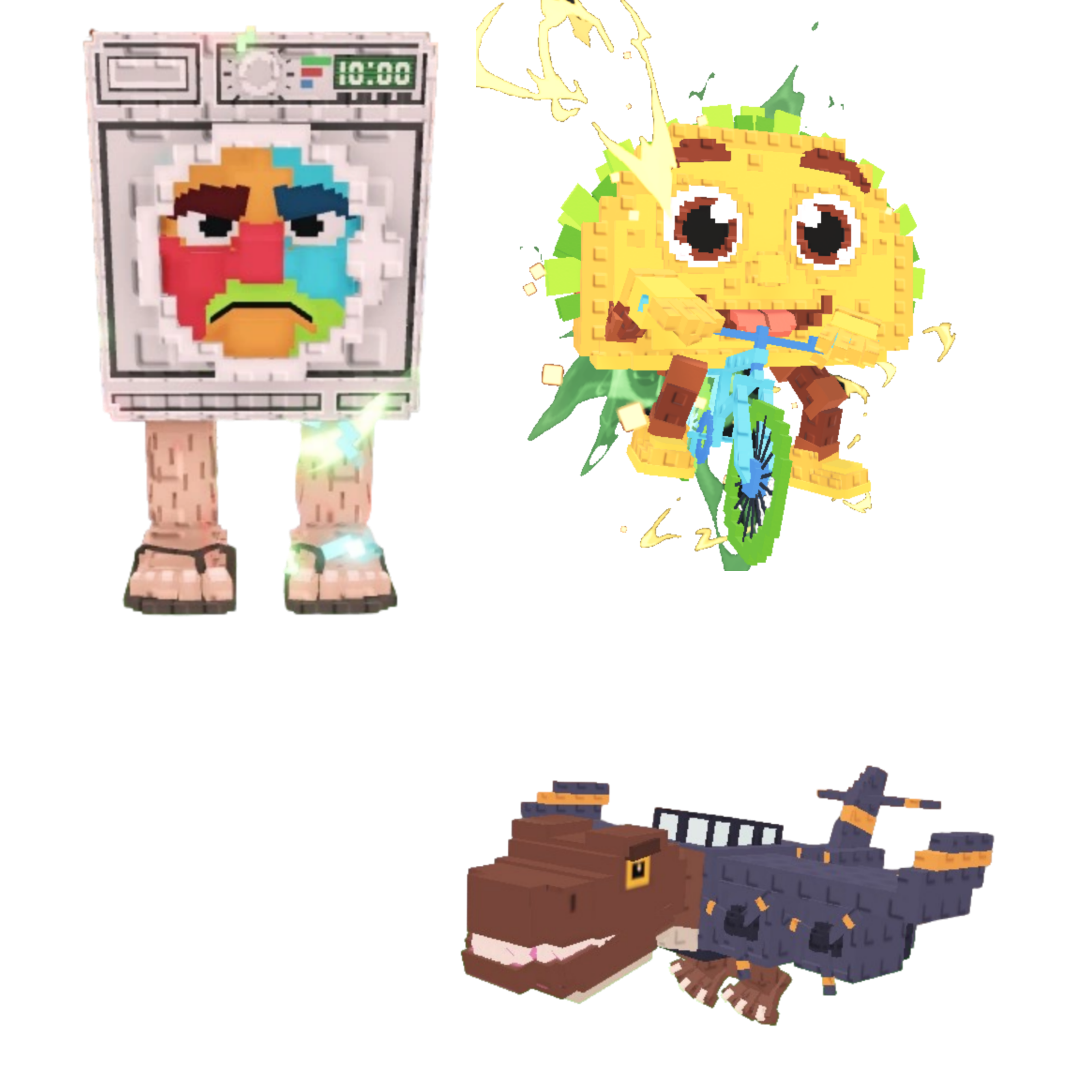 [BUNDLE] - 🐉 1x Lavadorito Spinito 🐉 1x Tacorita Bicicleta 🐉 1x Nuclearo Dinossauro