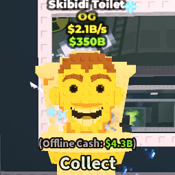 Skibidi Toilet 2.1B/s (GOLD)