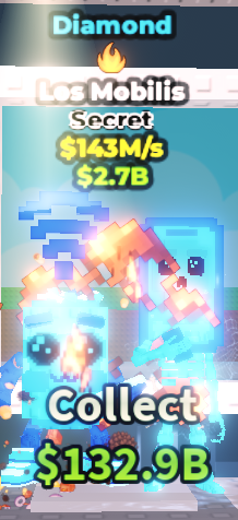 ✨ 143M/s 💎 Diamond Los Mobilis - 1 Trait Secret | Steal A Brainrot ⚡ FAST DELIVERY⚡