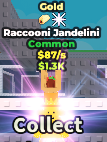 ✨ 87/s ⭐ Gold Raccooni Jandelini - 2 Traits Secret | Steal A Brainrot ⚡ FAST DELIVERY⚡
