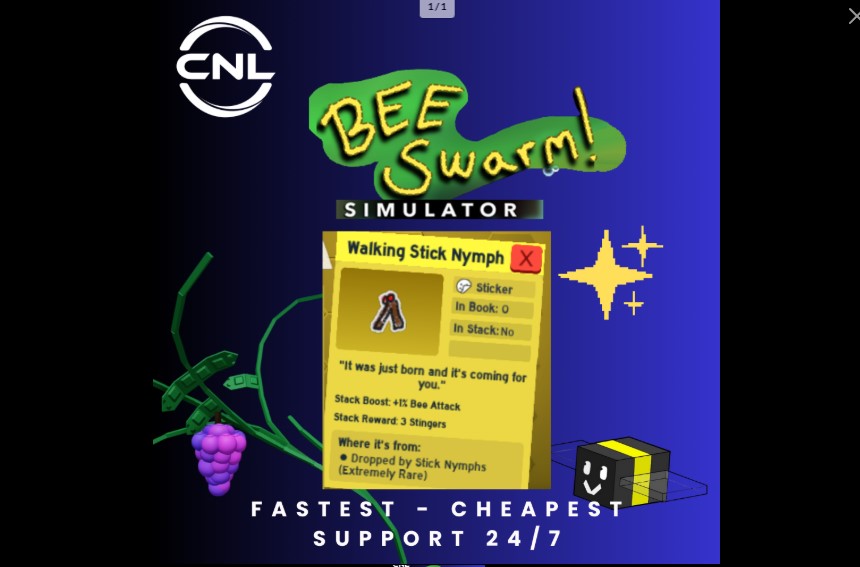 Bee Swarm Simulator | Walking Stick Nymph | RBL