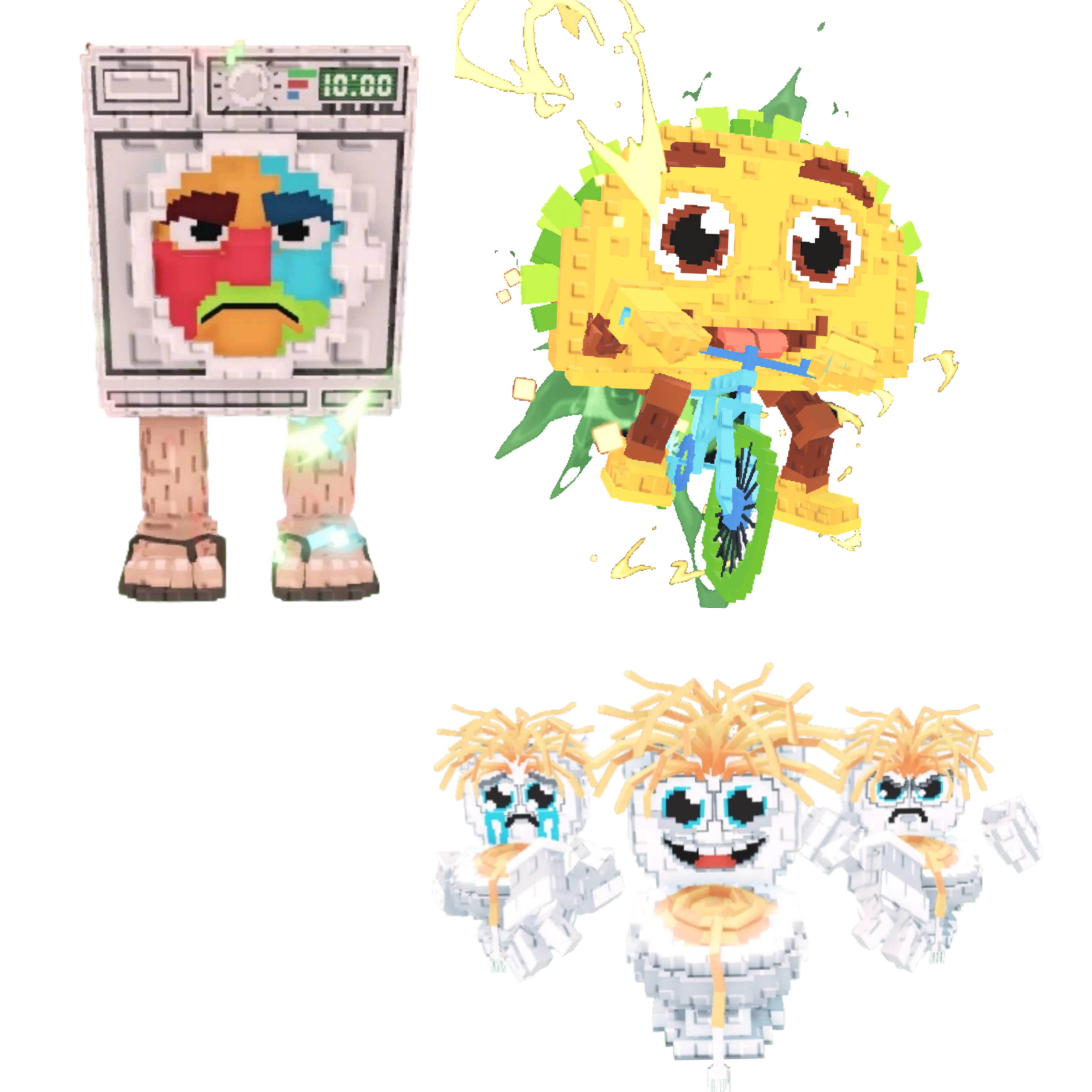 [BUNDLE] - 🍁 1x Lavadorito Spinito 🍁 1x Tacorita Bicicleta 🍁 1x Los Spaghettis