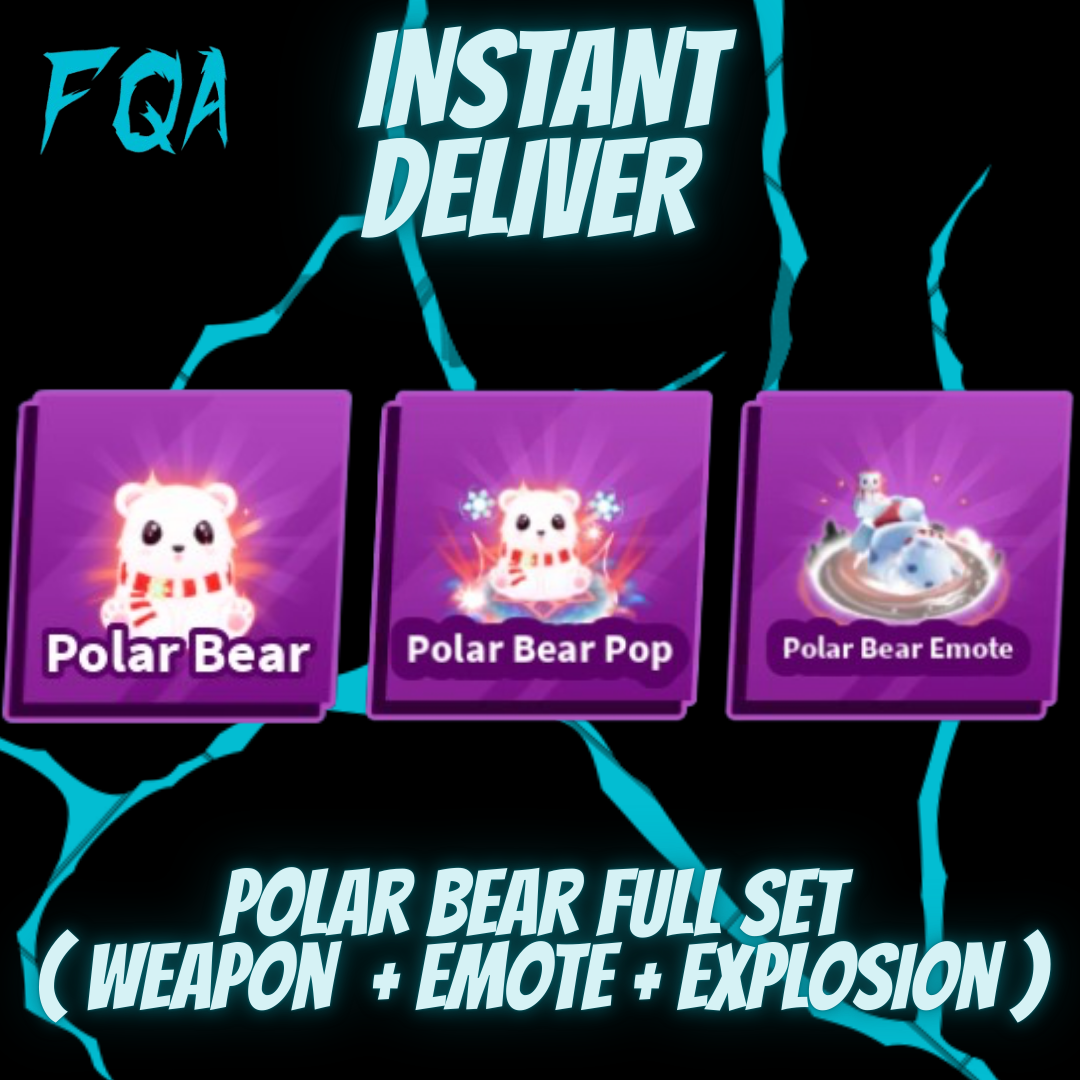 [ Blade Ball ] Polar Bear Full Set (Weapon + Emote + Explosion)