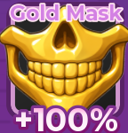 Gold Mask +100% | +1 Speed Keyboard Escape | Candy & Chocolate